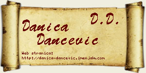 Danica Dančević vizit kartica